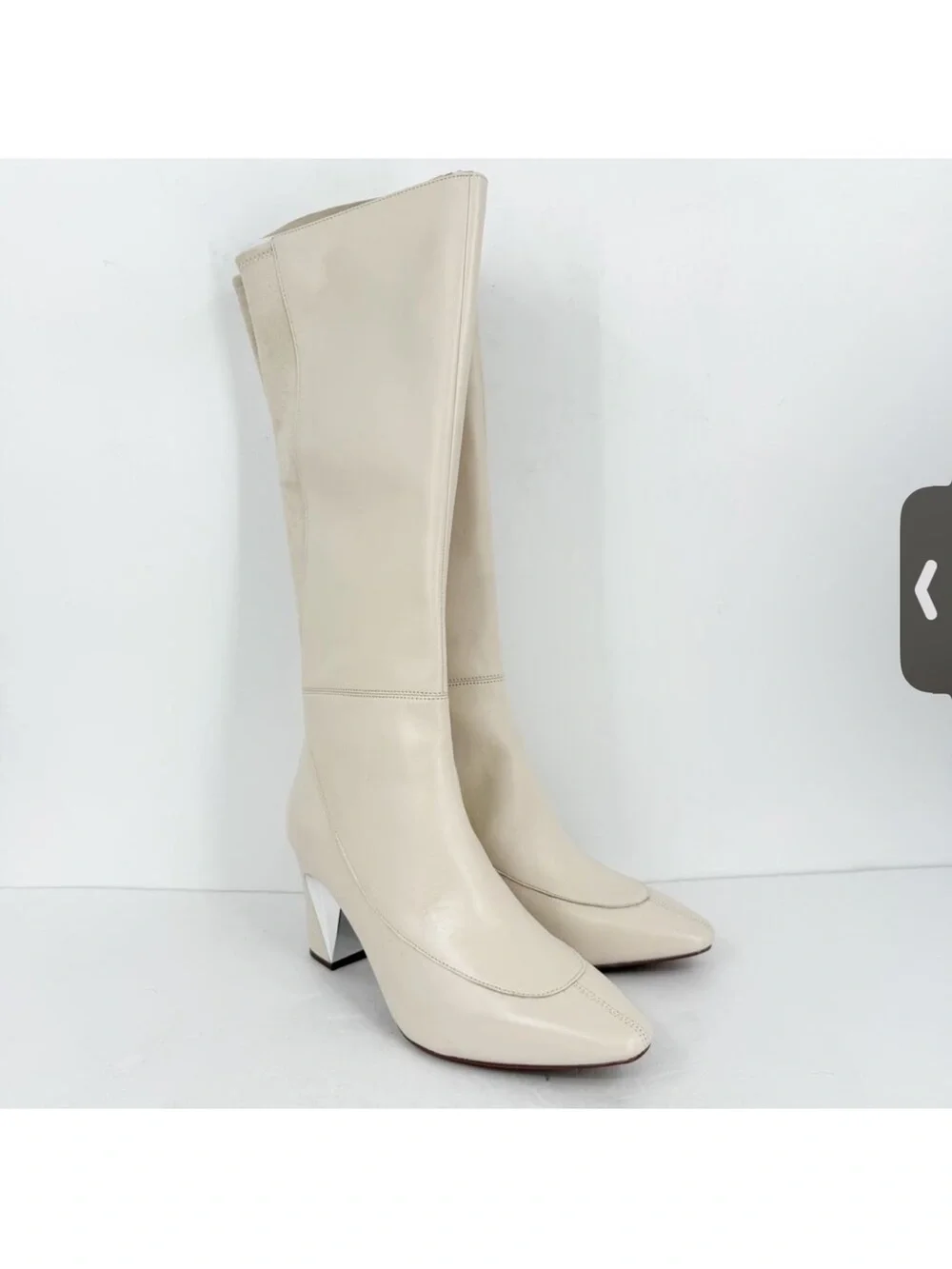 Linea Paolo Women’s cream leather Jamie knee high boots. NWT Size 9 MSRP $280